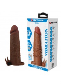 Коричневая насадка на пенис Quillon - 20 см. - Baile - в Москве купить с доставкой