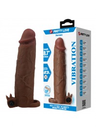 Коричневая насадка на пенис Xerxes - 22 см. - Baile - в Москве купить с доставкой