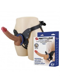 Поясной страпон Wells: трусики в форме бабочки и фаллоимитатор-насадка - Baile - купить с доставкой в Москве