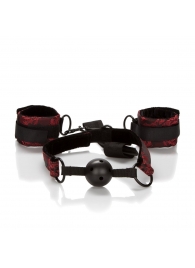 Кляп с наручниками Breathable Ball Gag With Cuffs - California Exotic Novelties - купить с доставкой #SOTBIT_REGIONS_UF_V_REGION_NAME#