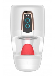 Белый мастурбатор с язычком и возвратно-поступательными движениями - Secwell - в Москве купить с доставкой