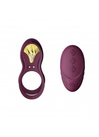Фиолетовое эрекционное виброкольцо Bayek с пультом ДУ - Zalo - в Москве купить с доставкой