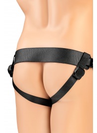 Телесный фаллопротез на черных ремнях Conall - 15 см. - ToyFa - купить с доставкой в Москве