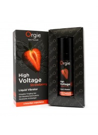 Жидкий вибратор Orgie High Voltage Strawberry - 15 мл. - ORGIE - купить с доставкой в Москве