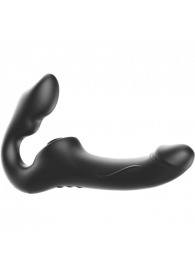 Черный безремневой страпон с 3 моторами - Ibiza - купить с доставкой в Москве