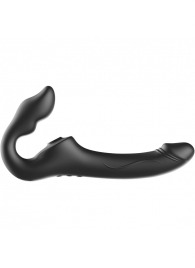 Черный безремневой страпон с 3 моторами - Ibiza - купить с доставкой в Москве