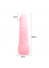 Удлиняющая насадка на пенис с расширением в основании - 18 см. - Baile - в Москве купить с доставкой