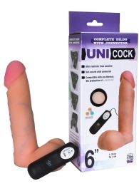 Фаллическая насадка Харнесс UNICOCK 6  с вибрацией - 18 см. - LOVETOY (А-Полимер) - купить с доставкой в Москве