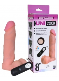 Фаллическая насадка Харнесс UNICOCK 8  с вибрацией - 20 см. - LOVETOY (А-Полимер) - купить с доставкой в Москве