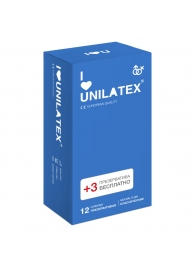 Классические презервативы Unilatex Natural Plain - 12 шт. + 3 шт. в подарок - Unilatex - купить с доставкой #SOTBIT_REGIONS_UF_V_REGION_NAME#