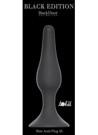 Чёрная анальная пробка Slim Anal Plug XL - 15,5 см. - Lola Games