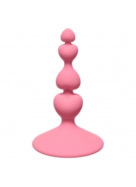Розовая анальная пробка Sweetheart Plug Pink - 10 см. - Lola Games