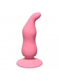 Розовая анальная пробка Waved Anal Plug Pink - 11 см. - Lola Games