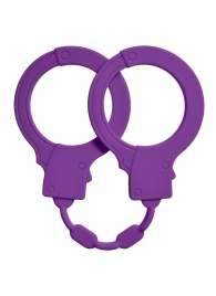 Фиолетовые силиконовые наручники Stretchy Cuffs Purple - Lola toys - купить с доставкой в Москве