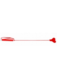 Красный стек со шлепком в виде сердца - 63,5 см. - БДСМ Арсенал - купить с доставкой в Москве