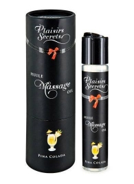 Массажное масло с ароматом пина колады Huile de Massage Gourmande Pina Colada - 59 мл. - Plaisir Secret - купить с доставкой #SOTBIT_REGIONS_UF_V_REGION_NAME#