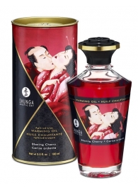 Массажное интимное масло с ароматом вишни - 100 мл. - Shunga - купить с доставкой в Москве