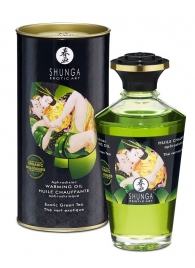 Массажное интимное масло с ароматом зелёного чая - 100 мл. - Shunga - купить с доставкой в Москве