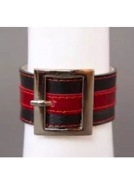 Чёрно-красный браслет с квадратной пряжкой - Подиум - купить с доставкой в Москве