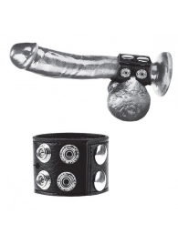 Ремень на член и мошонку 1.5  Cock Ring With Ball Strap - BlueLine - купить с доставкой #SOTBIT_REGIONS_UF_V_REGION_NAME#