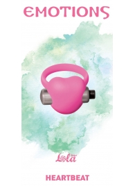 Розовое эрекционное виброкольцо Emotions Heartbeat Light pink - Lola Games - в Москве купить с доставкой