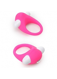 Розовое эрекционное кольцо LIT-UP SILICONE STIMU RING 6 - Dream Toys - в Москве купить с доставкой