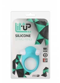Голубое эрекционное кольцо LIT-UP SILICONE STIMU RING 6 - Dream Toys - в Москве купить с доставкой