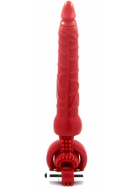 Красная вибронасадка с анальным стимулятором - ToyFa - #SOTBIT_REGIONS_UF_V_REGION_NAME# купить с доставкой