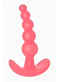 Розовая анальная пробка Bubbles Anal Plug - 11,5 см. - Lola toys