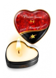 Массажная свеча с ароматом ванили Bougie Massage Candle - 35 мл. - Plaisir Secret - купить с доставкой в Москве