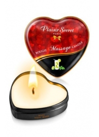 Массажная свеча с ароматом мохито Bougie Massage Candle - 35 мл. - Plaisir Secret - купить с доставкой в Москве