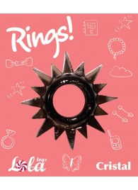 Чёрное эрекционное кольцо Rings Cristal - Lola Games - в Москве купить с доставкой
