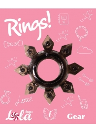 Чёрное эрекционное кольцо Rings Gear - Lola Games - в Москве купить с доставкой