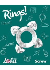 Прозрачное эрекционное кольцо Rings Screw - Lola Games - в Москве купить с доставкой