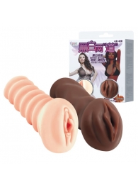 Комплект мастурбаторов-вагин - телесная и темнокожая - Baile - в Москве купить с доставкой