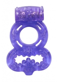 Фиолетовое эрекционное кольцо Rings Treadle с подхватом - Lola Games - в Москве купить с доставкой