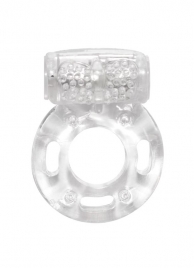 Прозрачное эрекционное кольцо с вибрацией Rings Axle-pin - Lola Games - в Москве купить с доставкой
