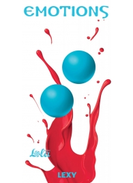 Голубые вагинальные шарики без сцепки Emotions Lexy Large - Lola Games