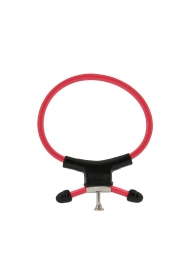 Красно-чёрное эрекционное кольцо с утяжкой RING OF POWER ADJUSTABLE RING - NMC - в Москве купить с доставкой