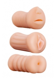 Набор из 3 мастурбаторов LIFELIKE STROKER SET - Dream Toys - в Москве купить с доставкой