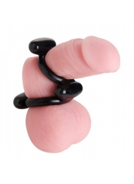 Двойное эрекционное кольцо Dual Stretch To Fit Cock and Ball Ring - XR Brands - в Москве купить с доставкой