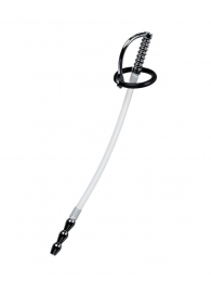 Силиконовый уретральный плаг со сменными фиксирующими кольцами Metal - ToyFa - купить с доставкой в Москве