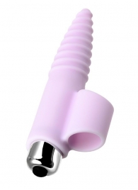 Нежно-розовая вибронасадка на палец для анальной стимуляции JOS NOVA - 9 см. - JOS