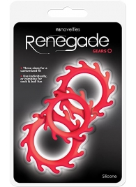 Набор из 3 красных эрекционных колец Renegade Gears - NS Novelties - в Москве купить с доставкой