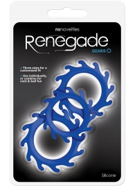 Набор из 3 синих эрекционных колец Renegade Gears - NS Novelties - в Москве купить с доставкой