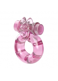 Розовое эрекционное кольцо с вибрацией Ring - Baile - в Москве купить с доставкой