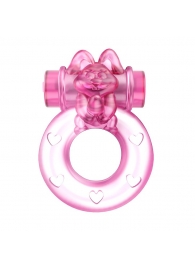 Розовое эрекционное кольцо с вибрацией Ring - Baile - в Москве купить с доставкой