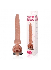 Телесная насадка на член Sexy Friend для двойного проникновения - 18 см. - Bior toys - купить с доставкой в Москве