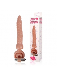 Телесная насадка на член Sexy Friend для двойного проникновения - 18 см. - Bior toys - купить с доставкой в Москве