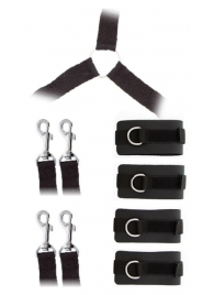 Комплект наручников и поножей LUXURIOUS BED RESTRAINT CUFF SET - Blush Novelties - купить с доставкой в Москве
